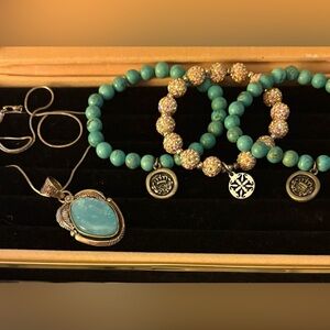 Turquoise and Silver Jewelry Set